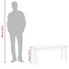 vidaXL Banc 110 cm blanc bois massif caoutchouc