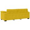 vidaXL Ensemble de canap&eacute;s 3 pcs avec coussins Jaune Velours