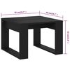 vidaXL Table d'appoint Noir 50x50x35 cm Bois d’ingénierie
