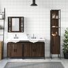 vidaXL Ensemble d'armoires de salle de bain 4 pcs ch&ecirc;ne marron