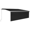vidaXL Auvent manuel r&eacute;tractable avec store 4,5x3 m Anthracite