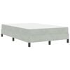 vidaXL Lit &agrave; ressorts avec matelas Gris clair 120 x 220 cm tissu