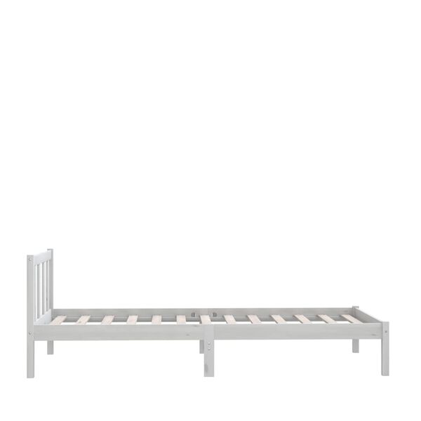 vidaXL Cadre de lit sans matelas blanc 90x190 cm bois massif