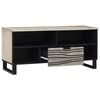 vidaXL Unites TV avec tiroir Blanc 105 x 33 x 46 cm Bois d'ing&eacute;nierie