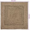 vidaXL Tapis de surface Carr&eacute; Naturel et Noir 160 x 160 cm Jute