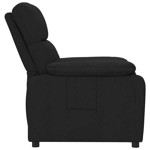 vidaXL Fauteuil inclinable Noir Tissu