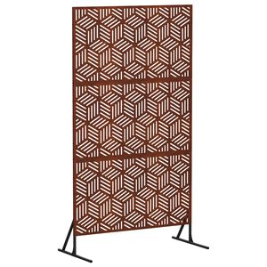vidaXL &Eacute;cran de confidentialit&eacute; 100 x 50 x 180 cm Acier patin&eacute; Rouill&eacute;