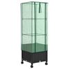 vidaXL Jardini&egrave;re de jardin avec couverture de serre et roues Noir PP