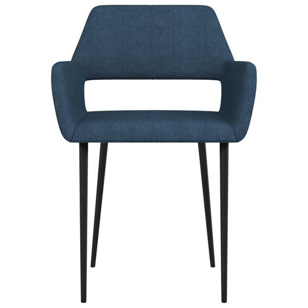 vidaXL Chaises &agrave; manger lot de 2 bleu tissu