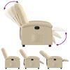 vidaXL Fauteuil inclinable Crème Tissu
