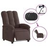 vidaXL Fauteuil inclinable électrique Marron foncé Tissu
