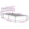 vidaXL Cadre de lit sans matelas blanc 75x190 cm bois de pin massif