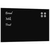 vidaXL Tableau noir magn&eacute;tique mural Noir 80x50 cm Verre tremp&eacute;