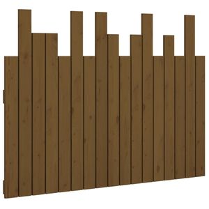 vidaXL T&ecirc;te de lit murale Marron miel 108x3x80 cm Bois massif de pin