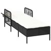 vidaXL Transat Noir et blanc cr&egrave;me 55 x 200 x 92 cm polyrotin