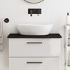 vidaXL Comptoir de salle de bain marron fonc&eacute; 80x40x2 cm bois trait&eacute;