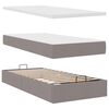 VidaXL Cadre de lit ottoman avec matelas taupe 200x200cm tissu