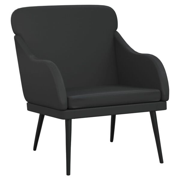 vidaXL Fauteuil Noir 63x76x80 cm Similicuir