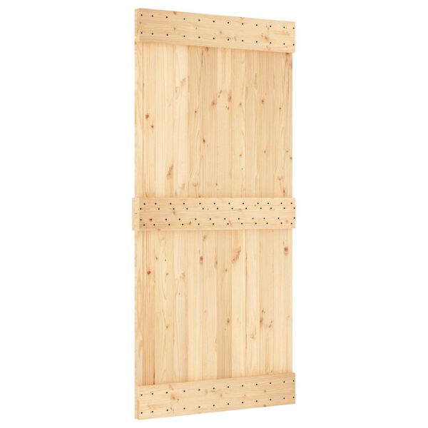 vidaXL Porte NARVIK Naturel 95 x 210 cm Bois de pin massif