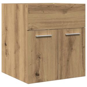 vidaXL Armoire lavabo de salle de bain ch&ecirc;ne artisanal bois ing&eacute;nierie