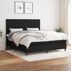 vidaXL Sommier &agrave; lattes de lit avec matelas Noir 160x200 cm Tissu