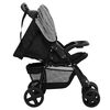vidaXL Poussette pour b&eacute;b&eacute; 2-en-1 Gris clair et noir Acier