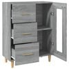 vidaXL Buffet sonoma gris 69,5x34x90 cm bois d'ingénierie