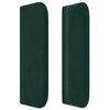 vidaXL T&ecirc;te de lit avec oreilles Vert fonc&eacute; 147x16x78/88 cm Velours