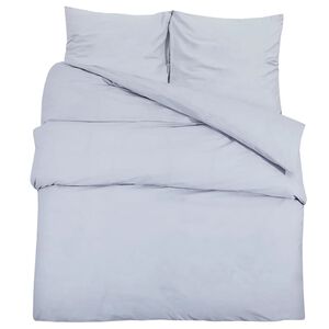vidaXL Ensemble de housse de couette Gris 140x200 cm Coton