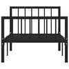 vidaXL Cadre de lit sans matelas noir m&eacute;tal 90x200 cm