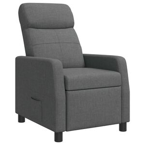 vidaXL Fauteuil inclinable Gris fonc&eacute; Tissu