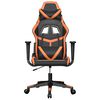 vidaXL Chaise de jeu de massage Noir et orange Similicuir