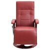 vidaXL Fauteuil de massage Rouge bordeaux Similicuir