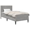 vidaXL Cadre de lit avec matelas Gris clair 90 x 190 cm Velours