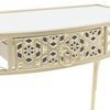 vidaXL Table d'appoint Style français Métal 82 x 39 x 76 cm Doré