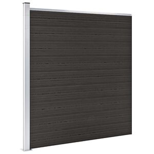 vidaXL Panneau de cl&ocirc;ture WPC 175x186 cm Noir
