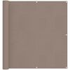 vidaXL &Eacute;cran de balcon Taupe 110 x 600 cm Tissu Oxford