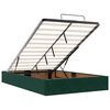 vidaXL Lit ottoman avec matelas et LED vert fonc&eacute; 90x200cm velours