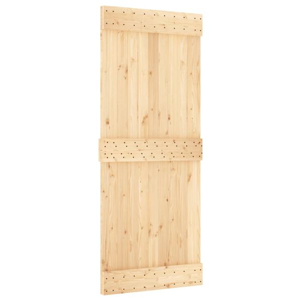 vidaXL Porte coulissante et kit de quincaillerie 85x210 cm pin massif