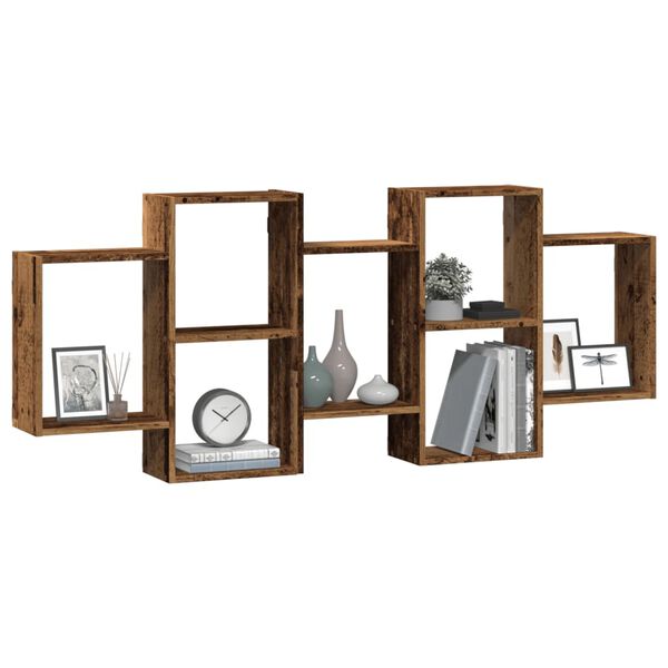 vidaXL Étagère murale vieux bois 159x18x65 cm bois d'ingénierie