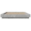 vidaXL Cadre de lit sans matelas gris b&eacute;ton 120x200 cm