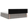 vidaXL Lit avec rangement et matelas avec matelas Taupe 200 x 200 cm