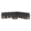vidaXL Ensemble de canap&eacute; de jardin 10 pcs Gris polyrotin