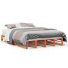 vidaXL Cadre de lit sans matelas cire marron 150x200cm bois pin massif
