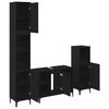 vidaXL Ensemble de mobilier de salle de bain 3 pcs Ch&ecirc;ne noir