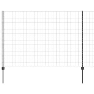 vidaXL Cl&ocirc;ture Euro avec poteau 10 x 1,5 m Acier recouvert de PVC Gris