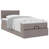 vidaXL Cadre de lit ottoman avec matelas taupe 80x200 cm tissu