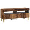 vidaXL Meuble TV LED Bois ancien Bois d'ing&eacute;nierie