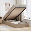 vidaXL Cadre de lit avec matelas avec matelas 2 pcs Tan PVC