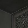 vidaXL Table de chevet Noir 40x30x50 cm Bois d'acacia et de manguier